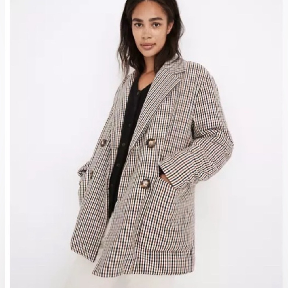 NWOT Madewell Padded Jacket in Plaid